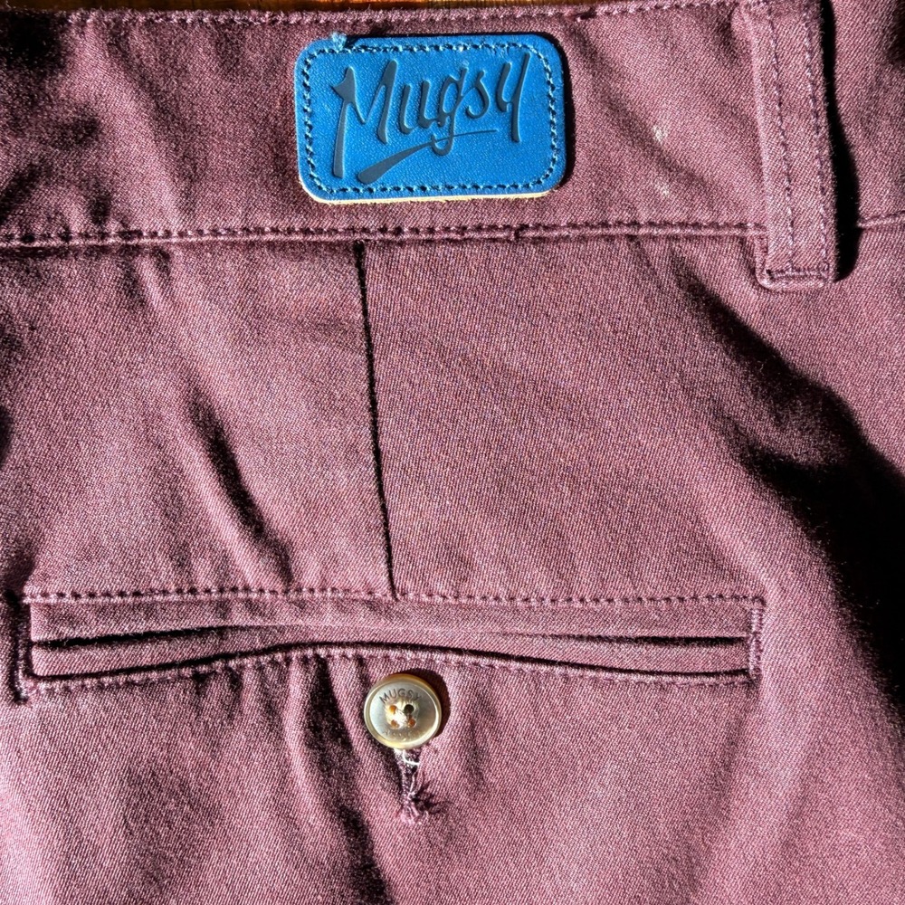 Mugsy Men's Maroon "Ports" Dress Pants  Size 35x34 - Picture 3 of 4